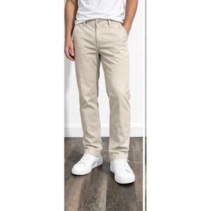 Lee Extreme Comfort Straight Fit Khaki Chino Pants Mens 33x32 Tan Beige Trousers